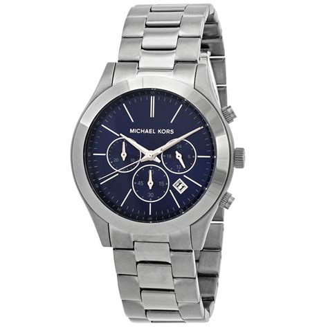 michael kors slim runway navy strap watch|michael kors slim runway black.